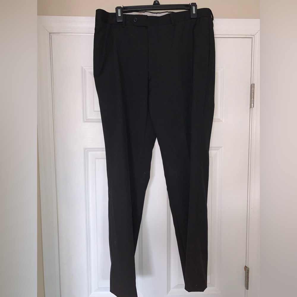 Wilke Rodriguez Modern Fit All Black Dress Pants - 34 W